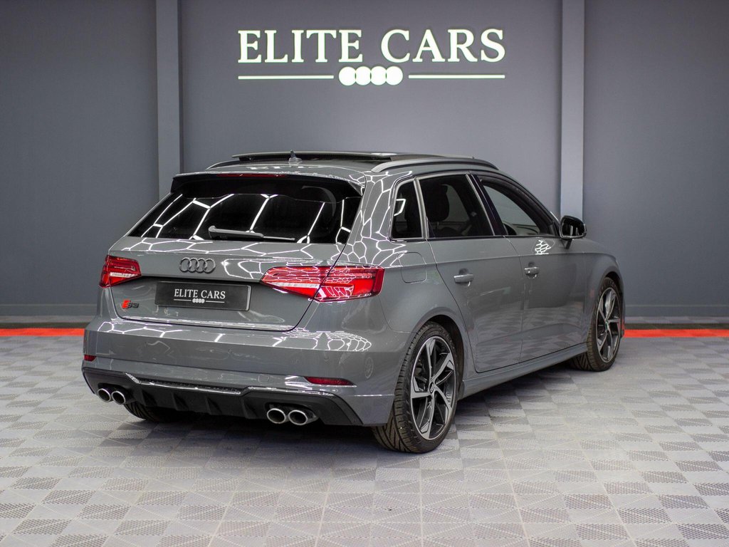USED 2019 19 AUDI S3 2.0 TFSI Black Edition Sportback 5dr Petrol S Tronic quattro Euro 6 (s/s) (300 ps) PAN ROOF|NANO GREY|TECH PACK