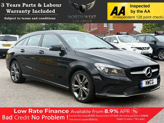 View our Mercedes-Benz Cla 1.6 CLA180 Sport Shooting Brake 5dr Petrol Manual Euro 6 (s/s) (122 ps) NATIONWIDE PARTS & LABOUR WARRANTY INCLUDED + 12 MONTHS AA BREAKDOWN FREE