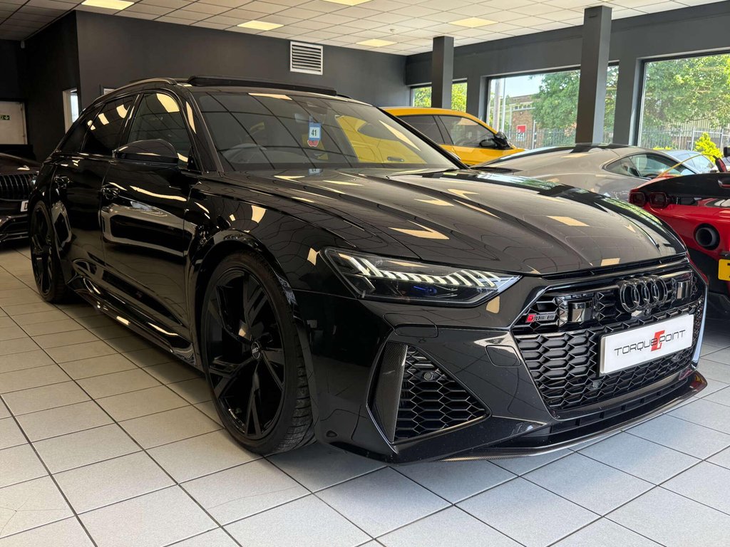 USED 2020 20 AUDI RS 6 4.0 RS 6 Carbon Black TFSI MHEV Quattro Auto 4WD 5dr FSH + AKROPOVIC EXHAUST + PANO