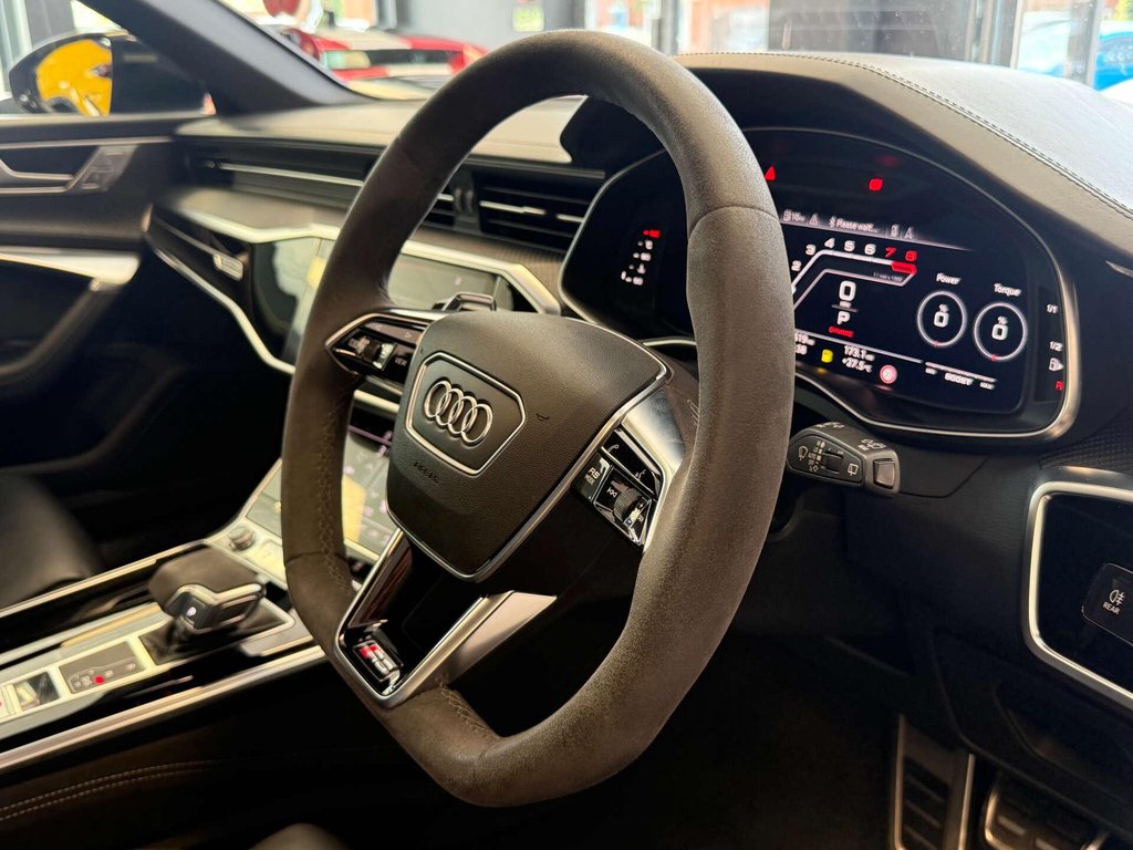 USED 2020 20 AUDI RS 6 4.0 RS 6 Carbon Black TFSI MHEV Quattro Auto 4WD 5dr FSH + AKROPOVIC EXHAUST + PANO