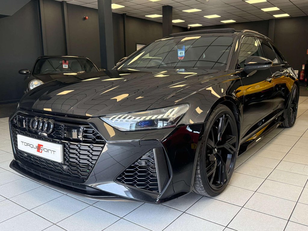 USED 2020 20 AUDI RS 6 4.0 RS 6 Carbon Black TFSI MHEV Quattro Auto 4WD 5dr FSH + AKROPOVIC EXHAUST + PANO
