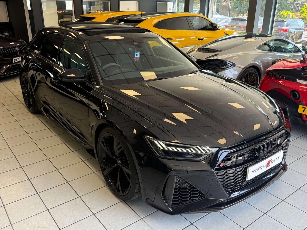 USED 2020 20 AUDI RS 6 4.0 RS 6 Carbon Black TFSI MHEV Quattro Auto 4WD 5dr FSH + AKROPOVIC EXHAUST + PANO