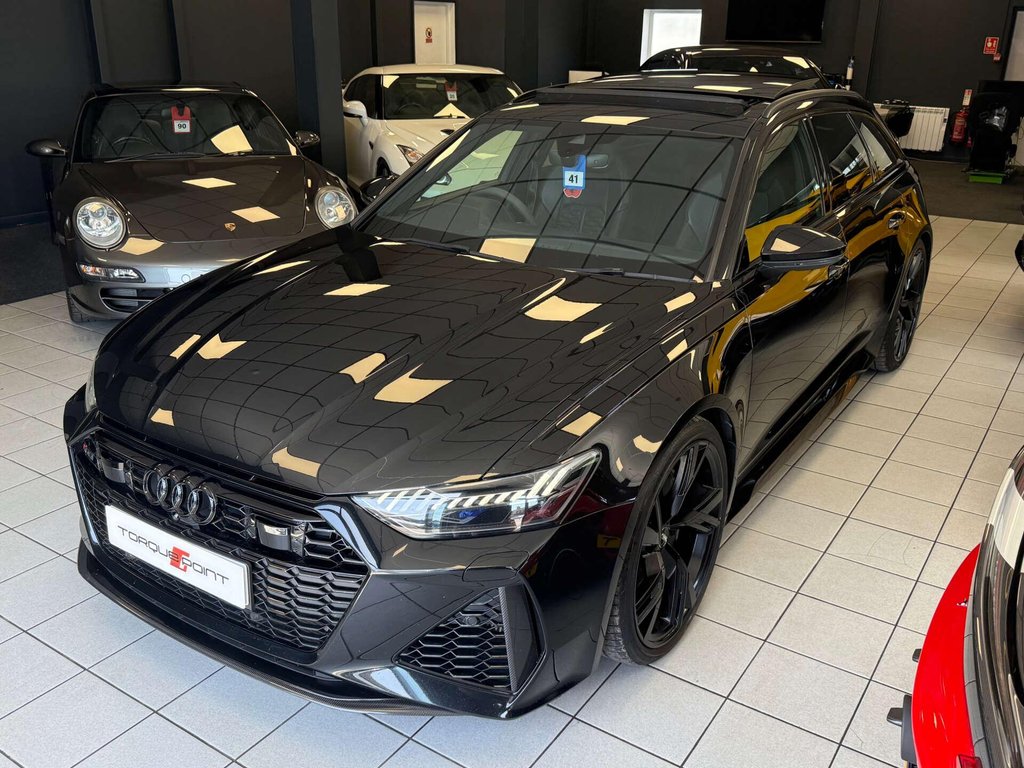 USED 2020 20 AUDI RS 6 4.0 RS 6 Carbon Black TFSI MHEV Quattro Auto 4WD 5dr FSH + AKROPOVIC EXHAUST + PANO