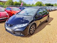 USED 2013 13 HONDA CIVIC 1.6 i-DTEC EX Euro 5 (s/s) 5dr Â£20 TAX+SATNAV+CRU+P-CAMERA