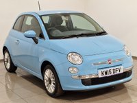 USED 2015 15 FIAT 500 1.2 Pop Star Hatchback Azzuro Camera Blue 3dr Petrol Manual Euro 6 (s/s) (69 bhp) 