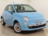 USED 2015 15 FIAT 500 1.2 Pop Star Hatchback Azzuro Camera Blue 3dr Petrol Manual Euro 6 (s/s) (69 bhp) 