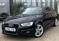 USED 2016 65 AUDI A3 1.4 TFSI CoD S line Hatchback 3dr Petrol S Tronic Euro 6 (s/s) (Nav) (150 ps) - SAT NAV - PART LEATHER - BLUETOOTH - P/SENSORS - CRUISE - &pound;35 ROAD TAX