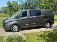USED 2018 68 FORD TRANSIT CUSTOM 2.0 320 EcoBlue Limited Crew Van Double Cab 5dr Diesel Manual L2 H1 Euro 6 (6 Seat) (170 ps) COMBI NO SEATS - FULL FORD HISTORY - LWB -