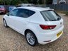 USED 2020 20 SEAT LEON 1.6 TDI SE Dynamic Hatchback 5dr Diesel Manual Euro 6 (s/s) (115 ps) ONE OWNER+LONG MOT UNTIL 07.05.2027+MEDIA PLUS SYSTEM FEATURING SATELLITE NAVIGATION+SEAT FULL LINK SMARTPHONE INTEGRATION-MIRROR LINK-APPLE CARPLAY-ANDROID AUTO+AIR-CONDITIONING+HALOGEN HEADLIGHTS WITH LED DAYTIME RUNNING LIGHTS+FRONT & REAR PARKING ASSISTANCE+'NEVEDA WHITE' PAINT+17 INCH ALLOY WHEELS.