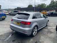 USED 2018 18 AUDI A3 1.5 TFSI CoD S line Sportback 5dr Petrol S Tronic Euro 6 (s/s) (150 ps) RARE AUTO+NICE LOOKING CAR