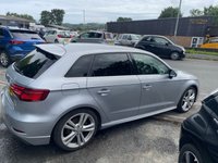 USED 2018 18 AUDI A3 1.5 TFSI CoD S line Sportback 5dr Petrol S Tronic Euro 6 (s/s) (150 ps) RARE AUTO+NICE LOOKING CAR