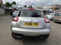 USED 2018 68 NISSAN JUKE 1.2 DIG-T Tekna SUV 5dr Petrol Manual Euro 6 (s/s) (115 ps) GREAT EXAMPLE OF THIS TOP OF THE RANGE JUKE,,,,ONLY 31000 MILES,,,FULL SERVICE HISTORY,,,FULL LEATHER INTERIOR,,,,360 CAMERA VISION,,,SAT NAV,,,,NEW M.O.T AND SERVICE BEFORE COLLECTION.,,,,PARTS AND LABOUR WARRANTY INCLUDED.
