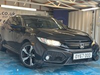 USED 2017 67 HONDA CIVIC 1.0 VTEC Turbo EX Hatchback 5dr Petrol Manual Euro 6 (s/s) (129 ps)+HISTORY+SUNROOF+PARK CONTROL+CAMERA+FULL LEATHER HEATED SEATS+PRIVACY GLASS+AIRCON+BLUETOOTH+MEDIA+NAV+ALLOYS+USB+AUX+DAB+CLIMATE+CRUISE+HPI CLEAR WITH VOSA MOT HISTORY, CLEAN + 2KEYS+HISTORY+SUNROOF+PARK CONTROL+CAMERA+FULL LEATHER HEATED SEATS+PRIVACY GLASS+AIRCON+BLUETOOTH+MEDIA+NAV+ALLOYS+USB+AUX+DAB+CLIMATE+CRUISE+HPI CLEAR
