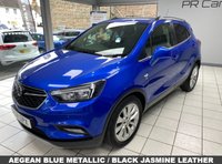 USED 2018 18 VAUXHALL MOKKA X 1.4i Turbo Elite Nav SUV 5dr Petrol Auto Euro 6 (140 ps) AEGEAN BLUE / BLACK JASMINE LEATHER TRIM / DUAL ZONE CLIMATE / HEATED FRONT SEATS / ELECTRIC WINDOWS / POWERFOLD MIRRORS / AUTOMATIC LIGHTS / CRUISE CONTROL / SPEED LIMITER / FRONT AND REAR SENSORS / DAB / BLUETOOTH / USB / SCREEN PROJECTION / SATNAV / PRIVACY GLASS / 18" ALLOY WHEELS / SERVICE HISTORY
