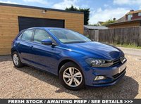 USED 2019 19 VOLKSWAGEN POLO 1.0 TSI GPF SE Hatchback 5dr Petrol DSG Euro 6 (s/s) (95 ps) REEF BLUE / 1 OWNER / AUTOMATIC / ONLY 11535 MILES FROM NEW / FULL VW SERVICE HISTORY / TOUCHSCREEN APPLE CARPLAY & ANDROID AUTO / FRONT & REAR SENSORS / POWERFOLD MIRRORS / CRUISE CONTROL