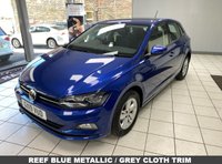 USED 2019 19 VOLKSWAGEN POLO 1.0 TSI GPF SE Hatchback 5dr Petrol DSG Euro 6 (s/s) (95 ps) REEF BLUE / 1 OWNER / AUTOMATIC / ONLY 11535 MILES FROM NEW / FULL VW SERVICE HISTORY / TOUCHSCREEN APPLE CARPLAY & ANDROID AUTO / FRONT & REAR SENSORS / POWERFOLD MIRRORS / CRUISE CONTROL