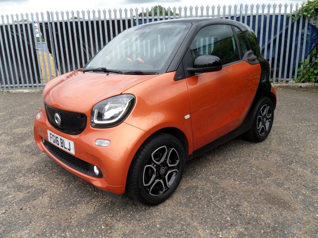 USED 2016 16 SMART FORTWO 0.9T Prime (Premium Plus) Coupe 2dr Petrol Twinamic Euro 6 (s/s) (90 ps) Low Mileage Low Insurance - &pound;20 Tax