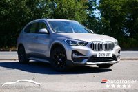USED 2021 21 BMW X1 1.5 25e 10kWh xLine SUV 5dr Petrol Plug-in Hybrid Auto xDrive Euro 6 (s/s) (220 ps) CASHMERE SILVER METALLIC PAINTWORK + HUD + CARPLAY + REVERSE CAMERA