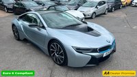 2015 BMW I8 Silver 1.5 7.1kWh Plug-in hybrid coupe, 49,050 miles, ULEZ compliant, Automatic 4WD, 20in alloys, HK audio, Sat nav, Camera, Cruise, 8.8in Display. &pound;29999.00