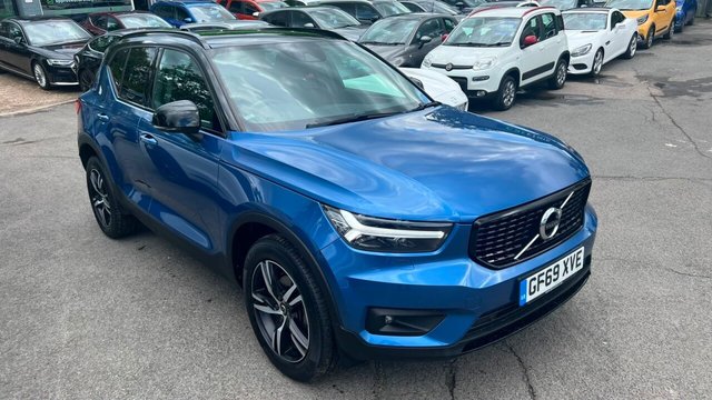 View our Volvo Xc40 Blue 2.0 D3 R-Design SUV, 81,100 miles, Euro 6, ULEZ compliant, Leather, Sat nav, 9in Touchscreen, Rear sensors, Air Conditioning.
