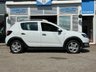 USED 2015 15 DACIA SANDERO STEPWAY 0.9 TCe Laureate Hatchback 5dr Petrol Manual Euro 5 (90 ps) Finished in GLACIER WHITE with Cloth Trim. This Dacia Sandero is an incredibly practical and budget-friendly crossover hatchback. The Laur&eacute;ate trim is a highly desirable premium trim. Features include, Sat Nav, Touch Screen, Rear Park Sensors, Radio, B/Tooth and much more. Dealer serviced at 16773 miles, 18756 miles, 27656 miles, 33419 miles, 39871 miles, 41242 miles, 43007 miles, and at 44804 miles.