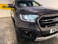 USED 2021 71 FORD RANGER 2.0 EcoBlue Wildtrak Pickup Double Cab 4dr Diesel Auto 4WD Euro 6 (s/s) (213 ps) Sat Nav-Leather-Cruise-DAB-Heated seats-Rear camera-Privacy-Alloys 1 OWNER FORD SERVICE HISTORY-A/C-ALLOY WHEELS-3 SEATS-CRUISE-DAB 4WD