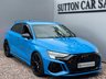 USED 2022 22 AUDI RS3 2.5 TFSI Carbon Black Sportback S Tronic quattro Euro 6 (s/s) 5dr TURBO BLUE/B & O SOUND/CARBON