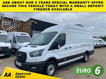 2023 FORD TRANSIT 2.0 TDCI T350 TREND ECOBLUE L4 H3 XLWB JUMBO H/ROOF RWD 130BHP. SENSORS. AC. CAMERA. FINANCE. PX &pound;17500.00