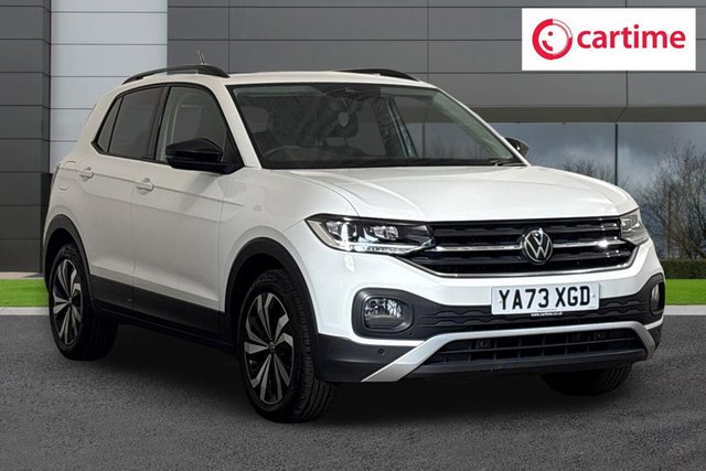 View our Volkswagen T-Cross 1.0 TSI Black Edition SUV 5dr Petrol DSG Euro 6 (s/s) (110 ps) Front / Rear Parking Sensors, Infotainment System, 17In Alloys, Electrically Foldable Door Mirrors, Cruise Control