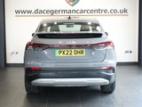 USED 2022 22 AUDI Q4 E-TRON 35 Sport Sportback 5dr Electric Auto 55kWh (170 ps) STYLISH, PLUG IN ELECTRIC, LUXURY SUV COMES WITH 2 CHARGING CABLES - 1 OWNER FROM NEW AND COMES WITH A FULLY AUDI SERVICE HISTORY + VIRTUAL COCKPIT DIGITAL DASH DISPLAY + SATELLITE NAVIGATION + REAR VIEW CAMERA + SONOS SOUND SYSTEM + BLUETOOTH CONNECTIVITY INCLUDING MEDIA STREAMING + AUTOMATIC LED HEADLIGHTS + DAB DIGITAL RADIO + DUAL ZONE CLIMATE CONTROL + AIR CONDITIONING + LEATHER MULTIFUNCTIONAL LEATHER STEERING WHEEL WITH PADDLE SHIFT GEAR SELECT + FRONT AND REAR PARKING SENSORS