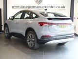 USED 2022 22 AUDI Q4 E-TRON 35 Sport Sportback 5dr Electric Auto 55kWh (170 ps) STYLISH, PLUG IN ELECTRIC, LUXURY SUV COMES WITH 2 CHARGING CABLES - 1 OWNER FROM NEW AND COMES WITH A FULLY AUDI SERVICE HISTORY + VIRTUAL COCKPIT DIGITAL DASH DISPLAY + SATELLITE NAVIGATION + REAR VIEW CAMERA + SONOS SOUND SYSTEM + BLUETOOTH CONNECTIVITY INCLUDING MEDIA STREAMING + AUTOMATIC LED HEADLIGHTS + DAB DIGITAL RADIO + DUAL ZONE CLIMATE CONTROL + AIR CONDITIONING + LEATHER MULTIFUNCTIONAL LEATHER STEERING WHEEL WITH PADDLE SHIFT GEAR SELECT + FRONT AND REAR PARKING SENSORS