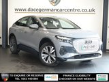 USED 2022 22 AUDI Q4 E-TRON 35 Sport Sportback 5dr Electric Auto 55kWh (170 ps) STYLISH, PLUG IN ELECTRIC, LUXURY SUV COMES WITH 2 CHARGING CABLES - 1 OWNER FROM NEW AND COMES WITH A FULLY AUDI SERVICE HISTORY + VIRTUAL COCKPIT DIGITAL DASH DISPLAY + SATELLITE NAVIGATION + REAR VIEW CAMERA + SONOS SOUND SYSTEM + BLUETOOTH CONNECTIVITY INCLUDING MEDIA STREAMING + AUTOMATIC LED HEADLIGHTS + DAB DIGITAL RADIO + DUAL ZONE CLIMATE CONTROL + AIR CONDITIONING + LEATHER MULTIFUNCTIONAL LEATHER STEERING WHEEL WITH PADDLE SHIFT GEAR SELECT + FRONT AND REAR PARKING SENSORS