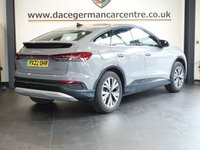 USED 2022 22 AUDI Q4 E-TRON 35 Sport Sportback 5dr Electric Auto 55kWh (170 ps) STYLISH, PLUG IN ELECTRIC, LUXURY SUV COMES WITH 2 CHARGING CABLES - 1 OWNER FROM NEW AND COMES WITH A FULLY AUDI SERVICE HISTORY + VIRTUAL COCKPIT DIGITAL DASH DISPLAY + SATELLITE NAVIGATION + REAR VIEW CAMERA + SONOS SOUND SYSTEM + BLUETOOTH CONNECTIVITY INCLUDING MEDIA STREAMING + AUTOMATIC LED HEADLIGHTS + DAB DIGITAL RADIO + DUAL ZONE CLIMATE CONTROL + AIR CONDITIONING + LEATHER MULTIFUNCTIONAL LEATHER STEERING WHEEL WITH PADDLE SHIFT GEAR SELECT + FRONT AND REAR PARKING SENSORS