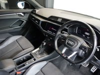 USED 2021 71 AUDI Q3 1.5 TFSI CoD 35 Black Edition SUV 5dr Petrol S Tronic Euro 6 (s/s) (150 ps) BEAUTIFUL AUDI SUV - COMES WITH A WELL DOCUMENTED AUDI MAIN DEALER SERVICE HISTORY + VIRTUAL COCKPIT DIGITAL DASH DISPLAY + SATELLITE NAVIGATION + APPLE CARPLAY / ANDROID AUTO + BLUETOOTH CONNECTIVITY + DAB DIGITAL RADIO + CRUISE CONTROL + AUTOMATIC LED HEADLIGHTS + IN CAR ENTERTAINMENT WITH TOUCH SCREEN MEDIA DISPLAY + LANE ASSIST + DUAL ZONE CLIMATE CONTROL + AIR CONDITIONING + ECO STOP START + LED DAY TIME RUNNING LIGHTS + LEATHER MULTI FUNCTIONAL STEERING WHEEL WITH PADDLE SHIFT GEAR SELECT