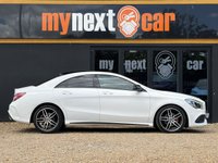 USED 2018 67 MERCEDES-BENZ CLA 1.6 CLA180 AMG Line Coupe 4dr Petrol 7G-DCT Euro 6 (s/s) (122 ps) Optional Equipment Panoramic glass sunroof: &pound;960Black Artico/Dinamica upholstery: &pound;0 (Standard or included in the package)Light Aluminium trim: &pound;0 (Standard or a no-cost alternative option)Polar White gloss paint: (Price cut off, but typically &pound;0 as it is usually a standard non-metallic base color)Key Features Explained Artico/Dinamica: A sporty, premium cabin material blending synthetic leather with a suede-like microfiber.Red Contrast Stitching: Often denotes a sport-oriented trim line, such a