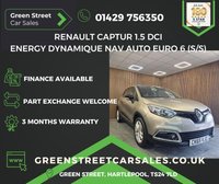 USED 2015 65 RENAULT CAPTUR 1.5 dCi ENERGY Dynamique Nav Auto Euro 6 (s/s) 5dr Serviced+MOTd+3 Month Warranty