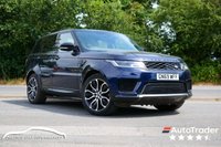 USED 2019 69 LAND ROVER RANGE ROVER SPORT 2.0 P400e 13.1kWh HSE GPF SUV 5dr Petrol Plug-in Hybrid Auto 4WD Euro 6 (s/s) (404 ps) PORTOFINO BLUE METALLIC PAINTWORK + SUNROOF + OYSTER LTHR + WINTER PACK