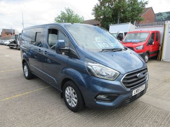 2019 FORD TRANSIT CUSTOM 2.0 300 EcoBlue Limited 6 Seat Crew Van / Double Cab L1 H1 Euro 6 (170 Bhp ) NO VAT TO PAY  &pound;10500.00