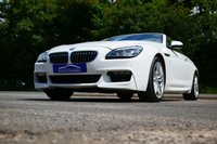 USED 2015 15 BMW 6 SERIES 3.0 640d M Sport Convertible 2dr Diesel Auto Euro 6 (s/s) (313 ps) ALPINE WHITE PAINTWORK + HUD + IVORY LEATHER + HEATED SEATS