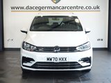USED 2020 70 VOLKSWAGEN TOURAN 1.5 TSI EVO R-Line MPV 5dr Petrol Manual Euro 6 (s/s) (150 ps) IMPRESSIVELY CARED FOR 7 SEAT FAMILY CAR - COMES WITH A FULL SERVICE HISTORY + SATELLITE NAVIGATION + BLUETOOTH CONNECTIVITY + APPS CONTROL + ADAPTIVE CRUISE CONTROL + FRONT AND REAR PARKING SENSORS + DAY TIME RUNNING LIGHTS + AUTO HOLD HILL START ASSISTANCE + THREE ZONE CLIMATE CONTROL + AIR CONDITIONING + AUTOMATIC WIPERS WITH RAIN SENSORS + LEATHER MULTI FUNCTION STEERING WHEEL + DAB DIGITAL RADIO + IN CAR ENTERTAINMENT WITH TOUCH SCREEN MEDIA DISPLAY + ELECTRIC WINDOWS