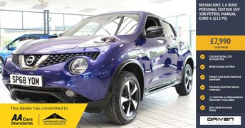 2018 NISSAN JUKE 1.6 Bose Personal Edition SUV 5dr Petrol Manual Euro 6 (112 ps) &pound;7990.00