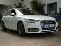 USED 2016 66 AUDI A4 AVANT 2.0 TDI S line Estate 5dr Diesel S Tronic quattro Euro 6 (s/s) (190 ps) GREAT SPEC SAT NAV BANG & OLUFSEN SOUND SYSTEM PART LEATHER HEATED SEATS AUDI SMARTPHONE INTERFACE CD PLAYER ELECTRIC TAILGATE POWER DOOR MIRRORS CRUISE CONTROL PARKING SENSORS 3 OWNERS GOOD SERVICE HISTORY INC CAMBELT WATERPUMP AND DSG OIL CHANGE