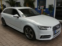 USED 2016 66 AUDI A4 AVANT 2.0 TDI S line Estate 5dr Diesel S Tronic quattro Euro 6 (s/s) (190 ps) GREAT SPEC SAT NAV BANG & OLUFSEN SOUND SYSTEM PART LEATHER HEATED SEATS AUDI SMARTPHONE INTERFACE CD PLAYER ELECTRIC TAILGATE POWER DOOR MIRRORS CRUISE CONTROL PARKING SENSORS 3 OWNERS GOOD SERVICE HISTORY INC CAMBELT WATERPUMP AND DSG OIL CHANGE