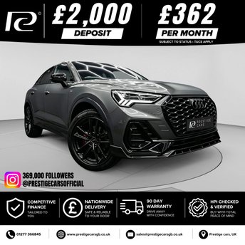 2021 AUDI Q3 1.4 TFSIe 45 Black Edition Sportback 5dr Petrol Plug-in Hybrid S Tronic Euro 6 (s/s) 13kWh (245 ps) &pound;23990.00