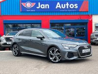 USED 2023 23 AUDI A3 1.0 TFSI 30 S line Sportback S Tronic Euro 6 (s/s) 5dr Leathr+CarPlay+1ownr+18"Alloys