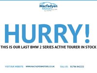 USED 2016 66 BMW 2 SERIES ACTIVE TOURER 2.0 218d Sport MPV 5dr Diesel Manual Euro 6 (s/s) (150 ps) 