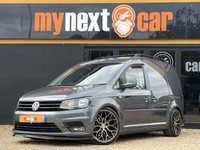USED 2019 68 VOLKSWAGEN CADDY 2.0 TDI C20 BlueMotion Tech Highline Panel Van 5dr Diesel Manual SWB Euro 6 (s/s) (102 ps) BEECHWOOD AUTOS CUSTOM + 19" RIVIERA RF108 WHEELS, INDUM GREY WITH BLACK AND ORANGE DIAMOND QUILTED LEATHER SEATS + Upgraded Colour Coded Bumpers, Lowered 75mm on PROSPORT Coilovers Front & Rear, Colour Coded Rear Spoiler, ABS Gloss Black Splitter Spoiler, ABS Front Splitter, Gloss Black Grills + APPLE CARPLAY + AIRCON + BLACK ROOF RAILS
