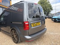 USED 2019 68 VOLKSWAGEN CADDY 2.0 TDI C20 BlueMotion Tech Highline Panel Van 5dr Diesel Manual SWB Euro 6 (s/s) (102 ps) BEECHWOOD AUTOS CUSTOM + 19" RIVIERA RF108 WHEELS, INDUM GREY WITH BLACK AND ORANGE DIAMOND QUILTED LEATHER SEATS + Upgraded Colour Coded Bumpers, Lowered 75mm on PROSPORT Coilovers Front & Rear, Colour Coded Rear Spoiler, ABS Gloss Black Splitter Spoiler, ABS Front Splitter, Gloss Black Grills + APPLE CARPLAY + AIRCON + BLACK ROOF RAILS