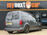 USED 2019 68 VOLKSWAGEN CADDY 2.0 TDI C20 BlueMotion Tech Highline Panel Van 5dr Diesel Manual SWB Euro 6 (s/s) (102 ps) BEECHWOOD AUTOS CUSTOM + 19" RIVIERA RF108 WHEELS, INDUM GREY WITH BLACK AND ORANGE DIAMOND QUILTED LEATHER SEATS + Upgraded Colour Coded Bumpers, Lowered 75mm on PROSPORT Coilovers Front & Rear, Colour Coded Rear Spoiler, ABS Gloss Black Splitter Spoiler, ABS Front Splitter, Gloss Black Grills + APPLE CARPLAY + AIRCON + BLACK ROOF RAILS