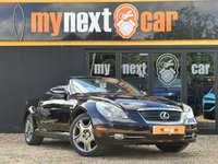 USED 2005 55 LEXUS SC 4.3 430 Convertible 2dr Petrol Automatic (287 g/km, 282 bhp) FULLY LOADED + GREAT SPECIFICATION + ONLY 38K WITH FULL SERVICE HISTORY + 2 KEYS + LOW MILEAGE + 1 FORMER KEEPER + 12 MONTHS MOT + 6 MONTHS WARRANTY + FINANCE AVAILABLE + SAT NAV + ALLOYS + ANY INSPECTION WELCOME